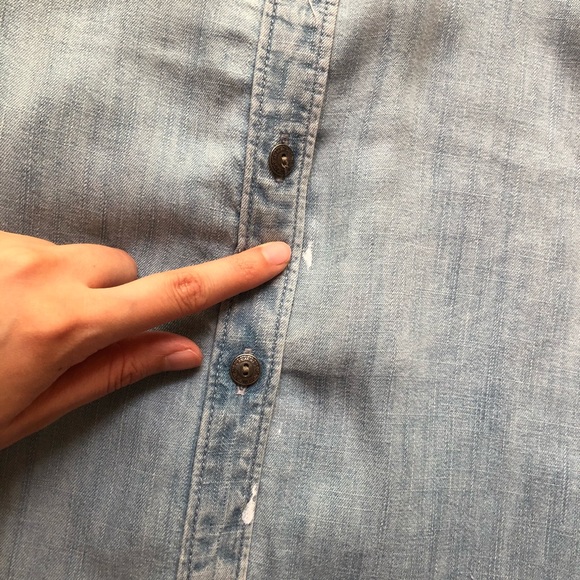 NWOT American Eagle Chambray Bell Sleeve Top - Picture 6 of 7